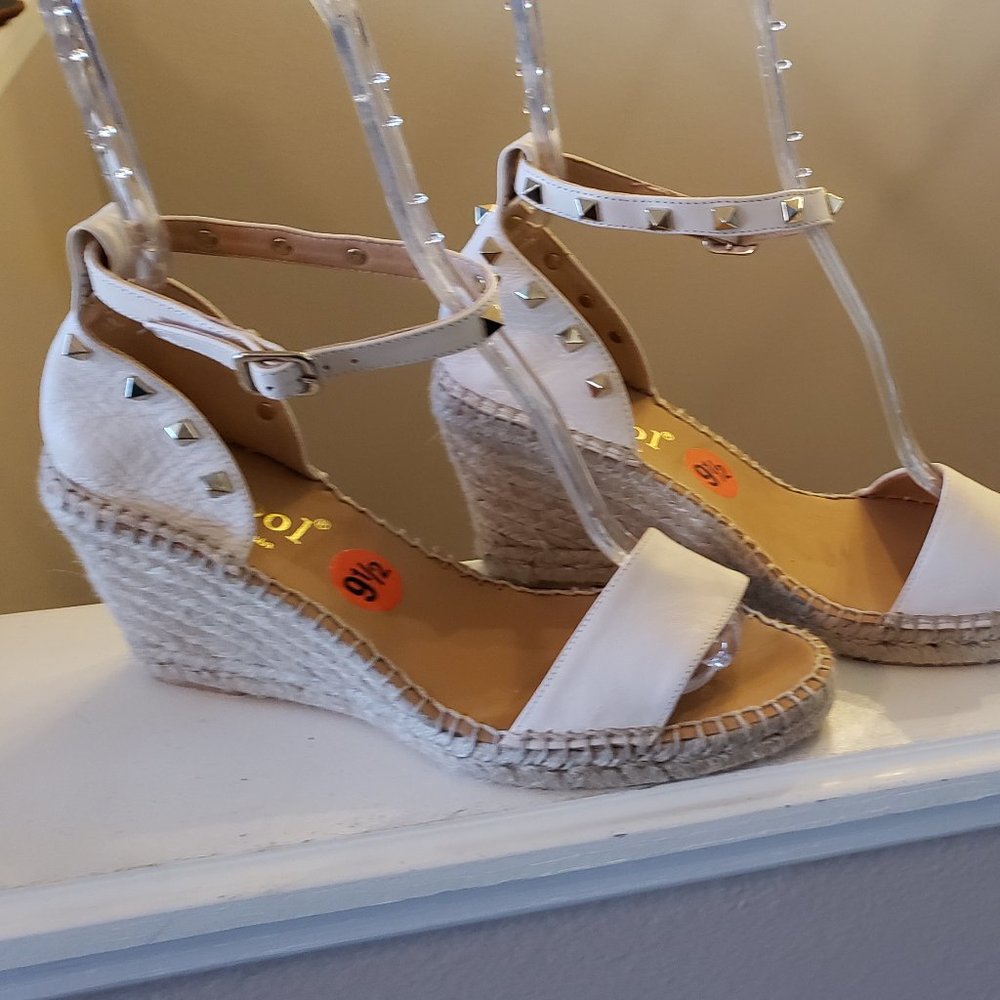 COPY - COPY - New MAYPOL Handmade Womens White Sandals Shoes 9.5